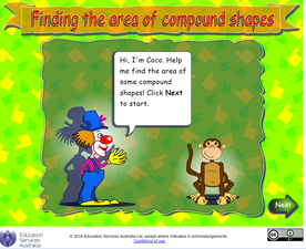 Finding the area of compound shapes.
